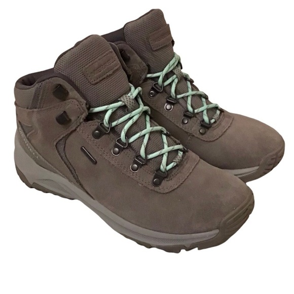 Merrell Shoes - Merrell 10 Women's Erie Mid Waterproof Hiking Boots Gray Shoes *Missing Insoles*